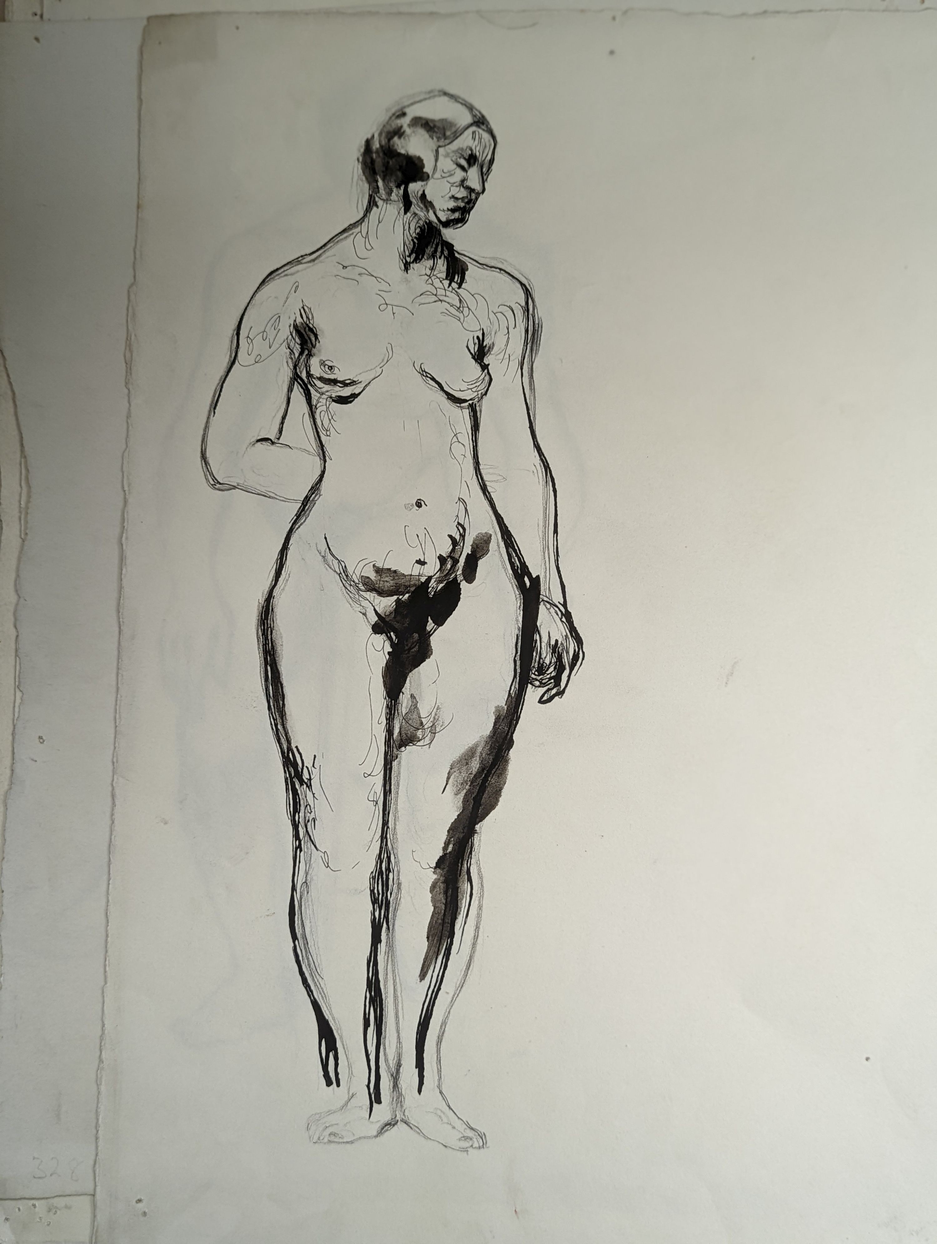 Barnett Freedman (1901-1958), folio of ink and pencil sketches, mostly nude studies, largest 37 x 27cm